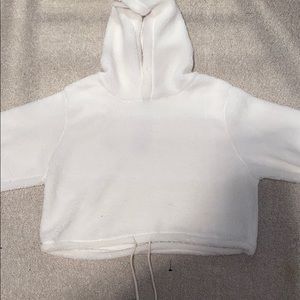 Forever 21 cropped fluffy hoodie